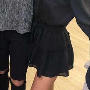 Blue Life Black Ruffle Skort